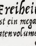 Freiheit ist ein mega Datenvolumen, Holzschnitt, 2020